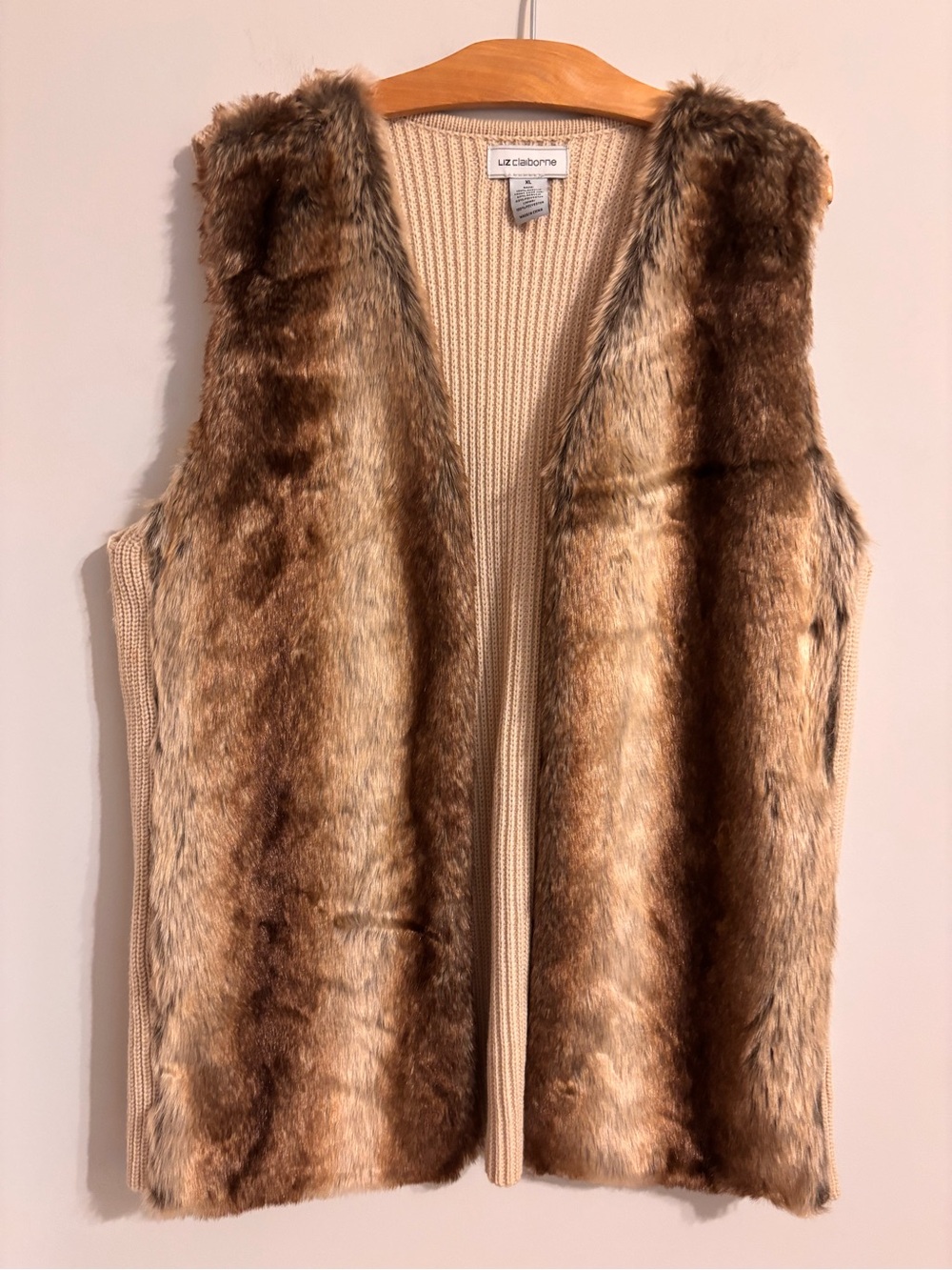 Liz Claiborne Faux Fur Sweater vest
